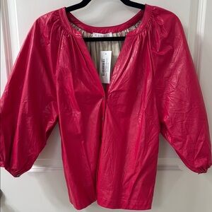 Karlie Pink Boxy Blouse with Relaxed Fit